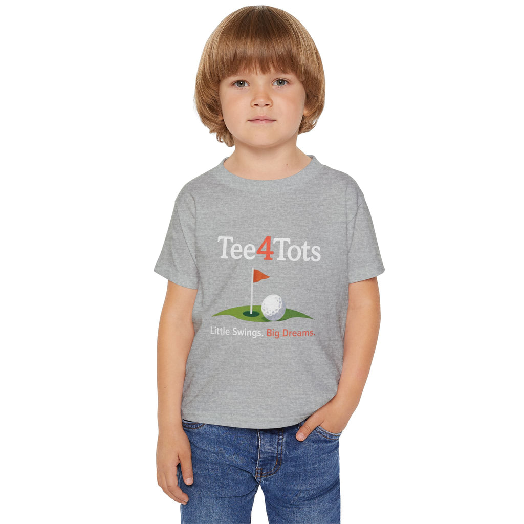 Tee4Tots Golf Design (“Little Swings · Big Dreams”) Toddler T-Shirt