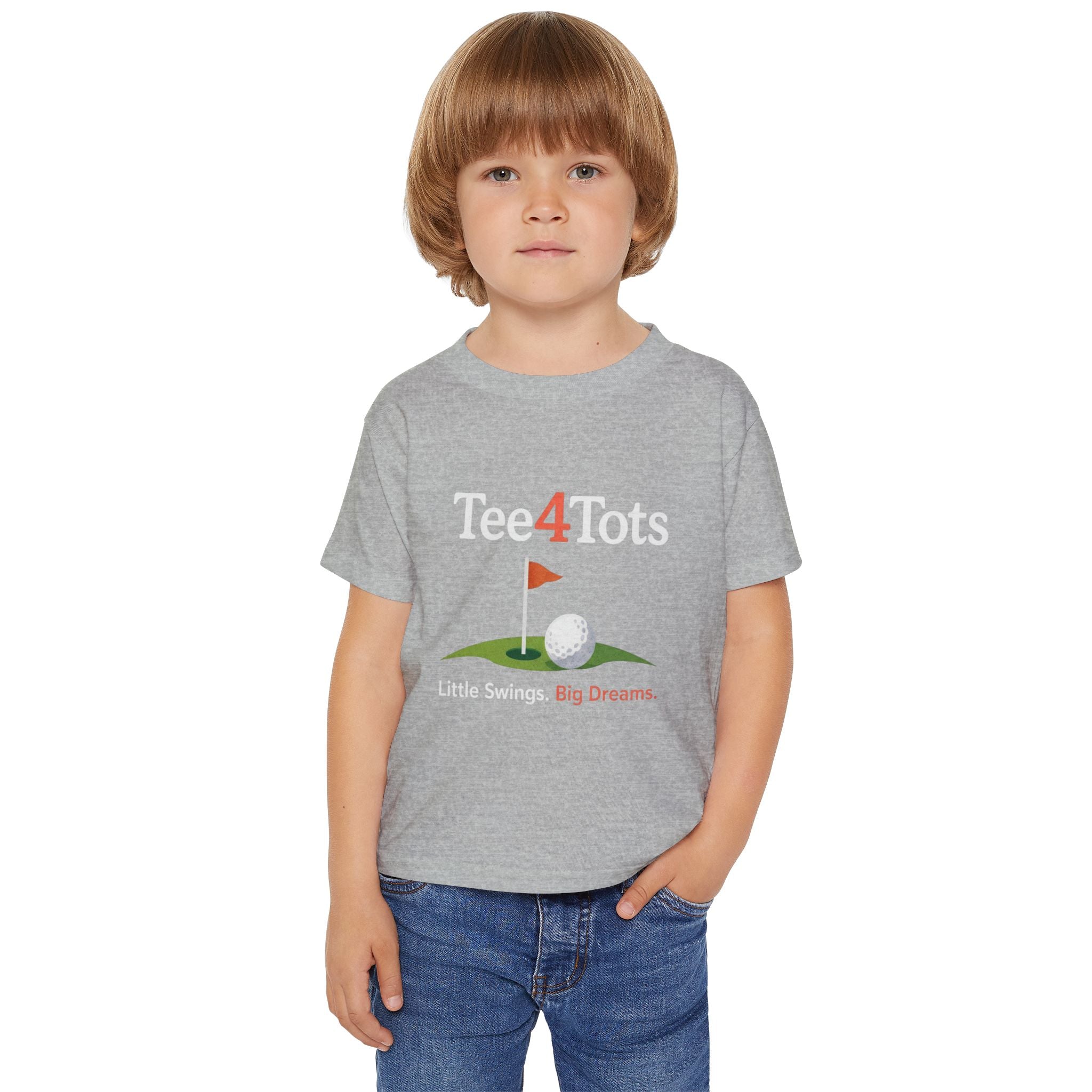 Tee4Tots Golf Design (“Little Swings · Big Dreams”) Toddler T-Shirt