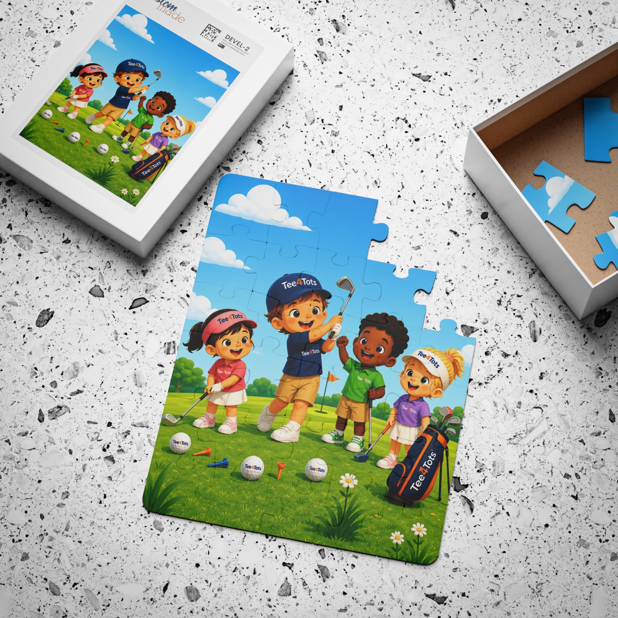 Tee4Tots Kids Golf Puzzle – 30-Piece Children’s Jigsaw (Cute Junior Golfers)