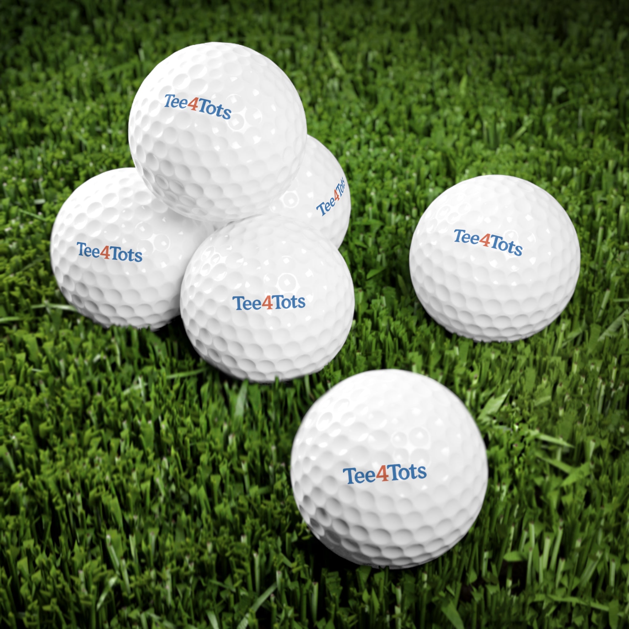Tee4Tots Logo - Golf Balls, 6pcs